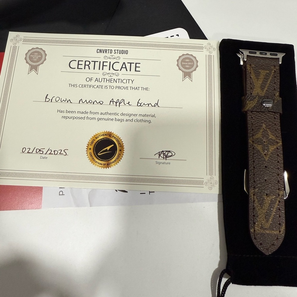 Upcycled Louis Vuitton Monogram Apple Watch Band